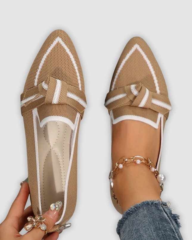 Evelina - Bequeme Mesh-Loafers mit Schleife