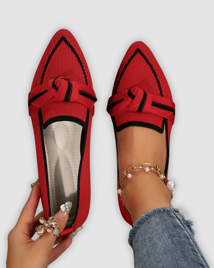 Evelina - Bequeme Mesh-Loafers mit Schleife