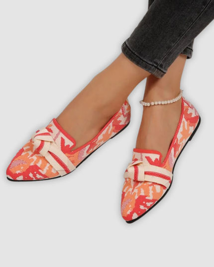 Dina - Bequeme Strick-Slipper mit Blütenmuster