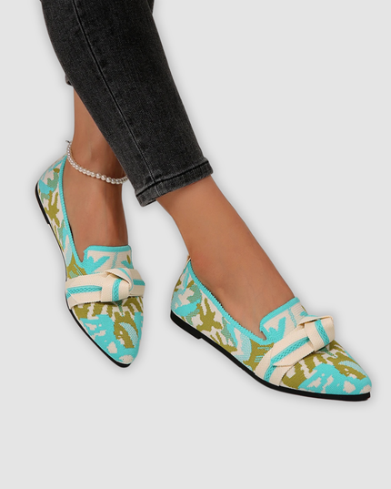 Dina - Bequeme Strick-Slipper mit Blütenmuster