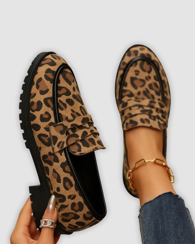 Brianna - Modische Plateau-Sneaker mit Leopardenmuster