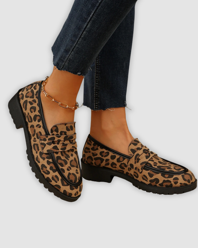Brianna - Modische Plateau-Sneaker mit Leopardenmuster