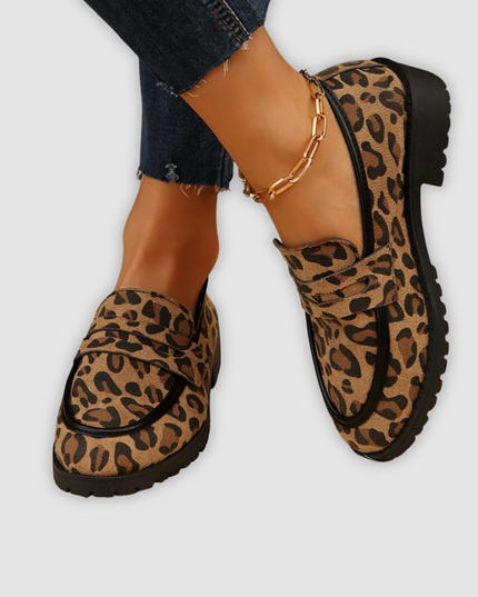 Brianna - Modische Plateau-Sneaker mit Leopardenmuster