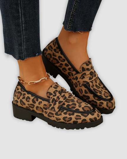 Brianna - Modische Plateau-Sneaker mit Leopardenmuster