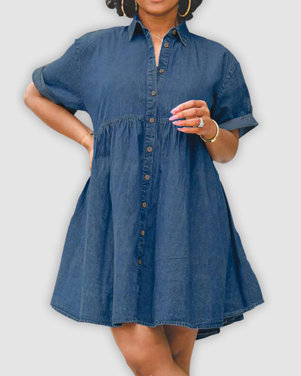 Grace - Stilvolles Jeanskleid