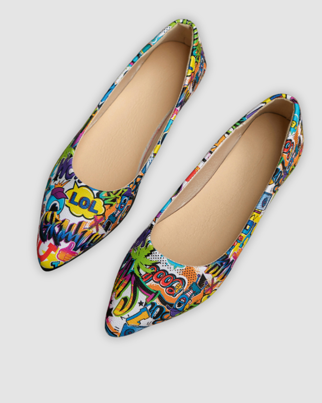 Gabriela - Farbenfrohe flache Damenschuhe