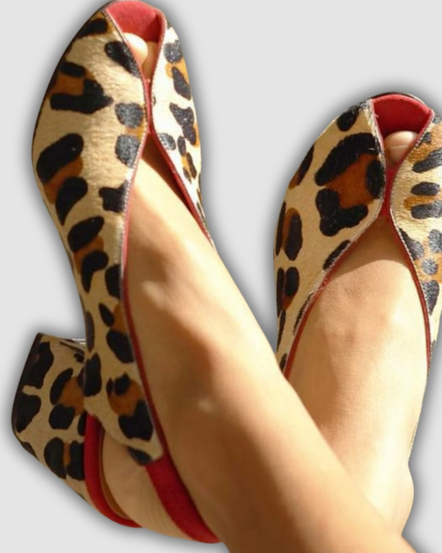 Luma - Sandale mit Leopardenmuster und Absatz