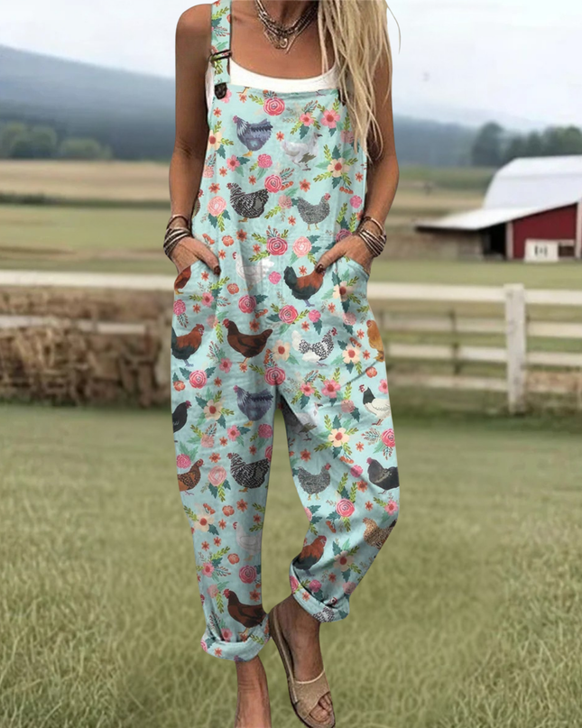 Sabine - Vintage Blumen Jumpsuit Damen