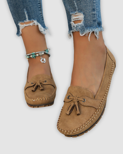 Angel - Klassische Wildleder Loafer Mit Quastendetail