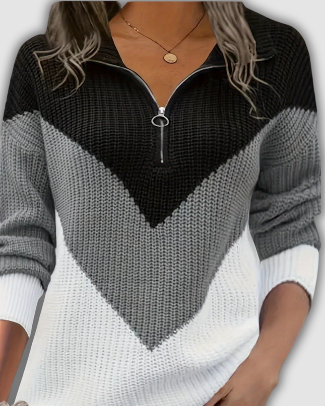 Carola - Pullover mit Reißverschluss