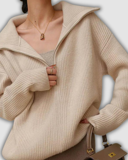 Nortrud - Pullover mit Reißverschluss