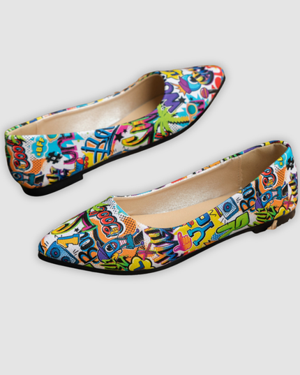 Bianca - Farbenfrohe flache Damenschuhe