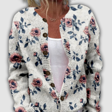 Irmelin - Schicke Strickjacke mit Print