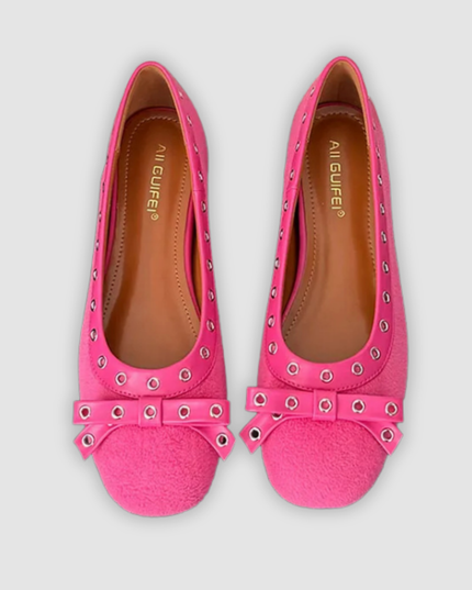 Leonie - Plateau-Slipper mit Schmetterlingsknoten