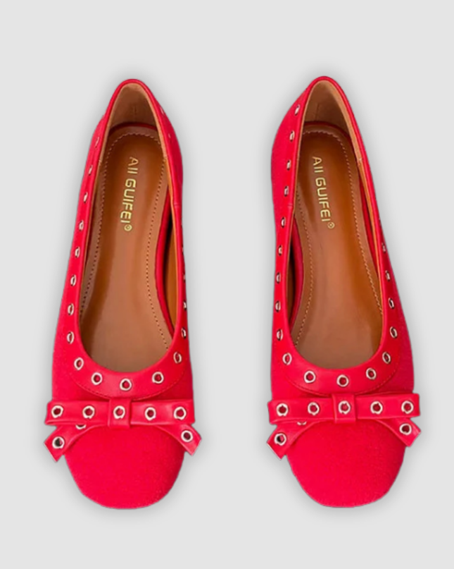 Leonie - Plateau-Slipper mit Schmetterlingsknoten