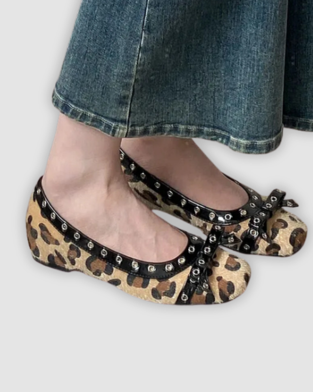 Leonie - Plateau-Slipper mit Schmetterlingsknoten