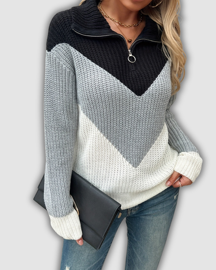 Carola - Pullover mit Reißverschluss