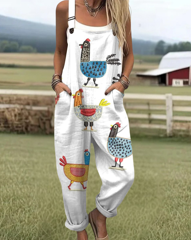 Carina - Vintage Blumen Jumpsuit Damen