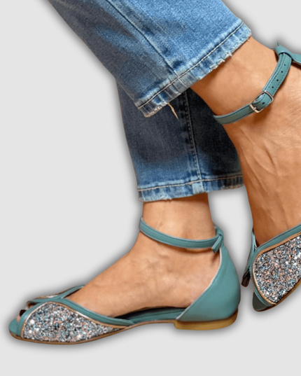 Ulrike - Elegante Glitzer-Sandalen