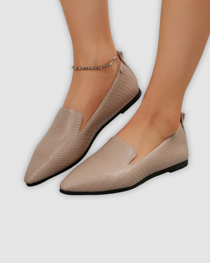 Rowan - Vintage Leder-Loafers mit spitzer Zehenpartie