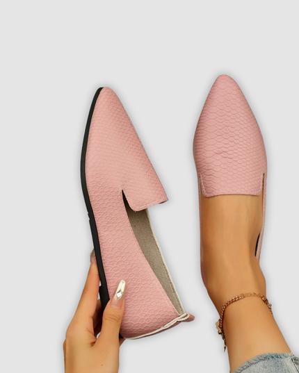 Rowan - Vintage Leder-Loafers mit spitzer Zehenpartie