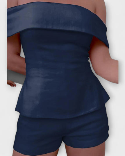 Fredrika – Weißes Freizeit-Ensemble mit Eleganz-Twist