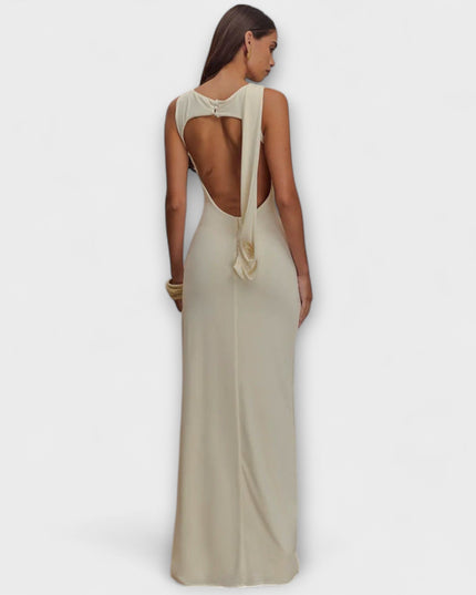 Anja-Lena - Stylisches Maxikleid mit hohem Beinschlitz