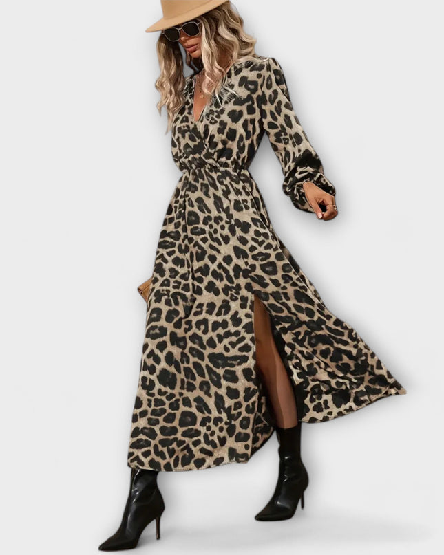 Ute - Stylisches Kleid mit Leopardenmuster