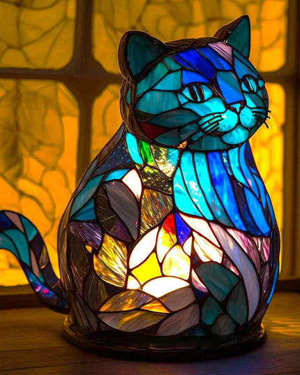 Aurelia - Magische Lampe für Katzen aus Buntglas