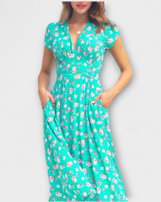 Andrea - Midi Kleid mit Knopfleiste