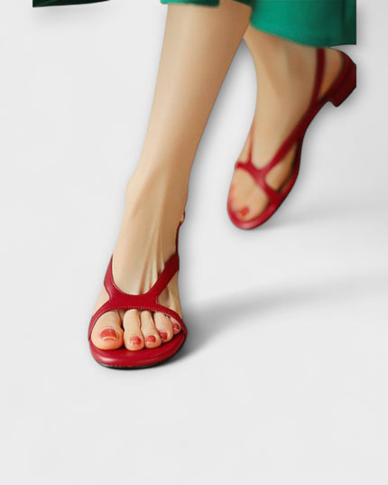 Evelyn - Elegante Flache Sandalen Minna mit Raffiniertem Finish