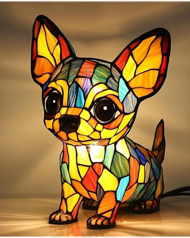 Ronja - Magische Hundelampe aus Buntglas