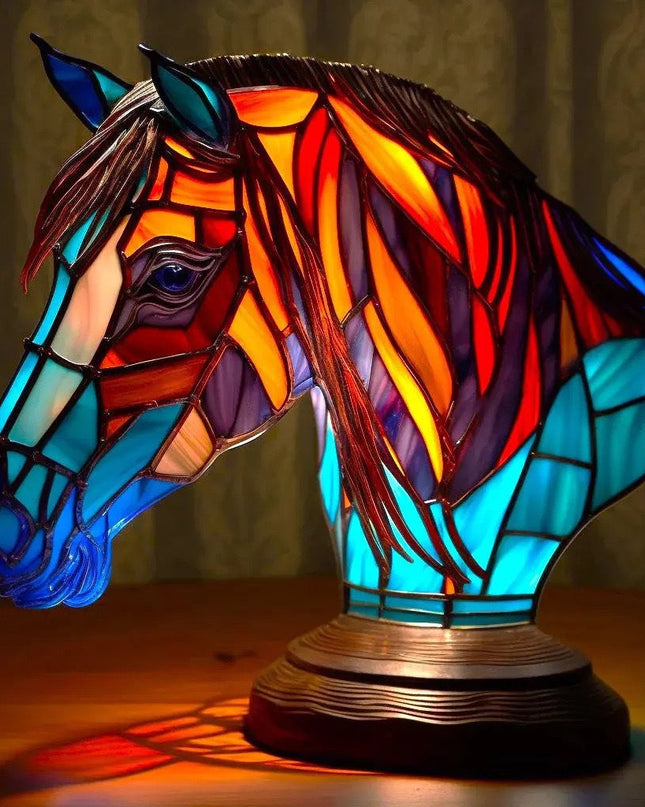 Katharina - Magische Tischlampe aus Buntglas