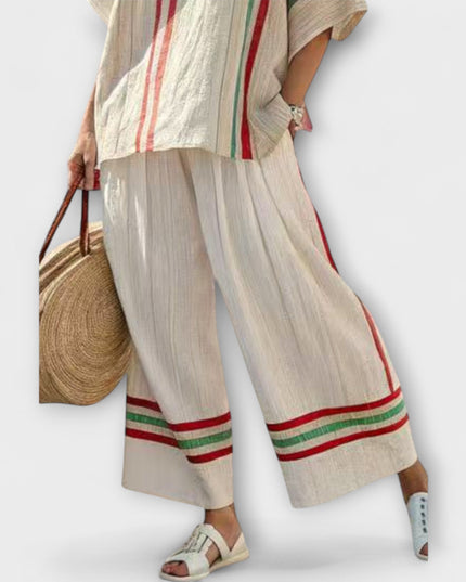 Liora - 2-Teiliges Streifen Sommer Set