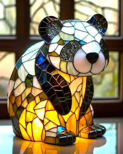 Frieda - Panda-Lampe Magisk aus Buntglas