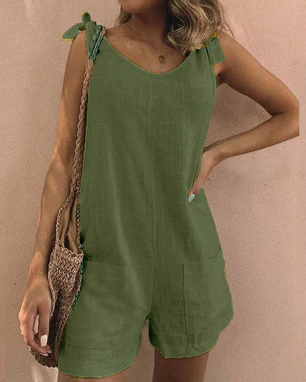 Elga – Playsuit mit Schleifenriemen und Taschen