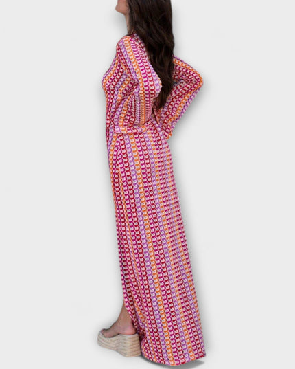 Leonora – Maxikleid mit V-Ausschnitt und Urlaubsflair