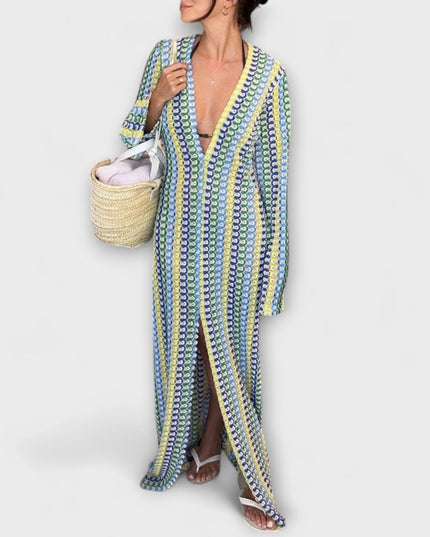 Leonora – Maxikleid mit V-Ausschnitt und Urlaubsflair