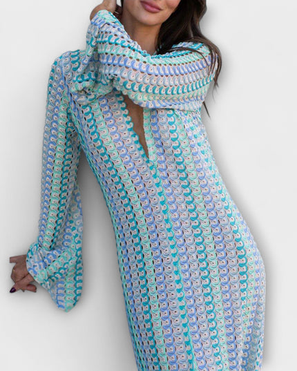 Leonora – Maxikleid mit V-Ausschnitt und Urlaubsflair