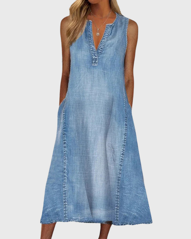 Alvara - Bequemes Jeanskleid