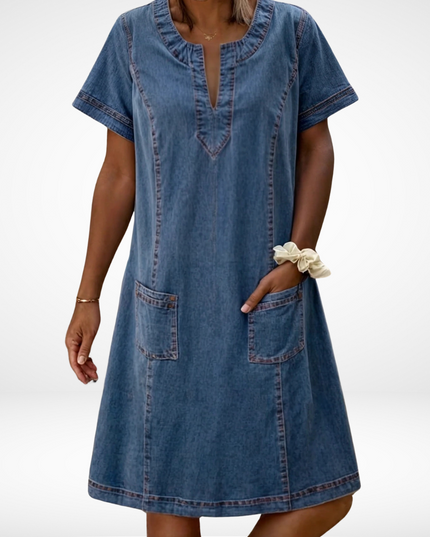 Ortrun - Weiches Jeanskleid