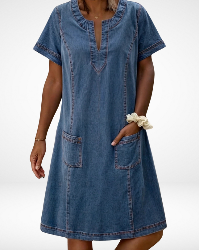 Ortrun - Weiches Jeanskleid