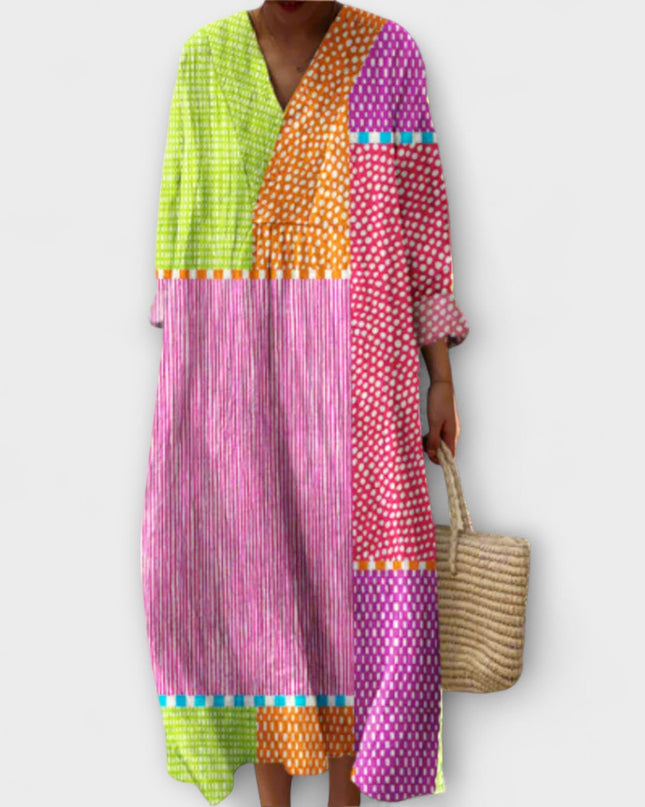 Henriette - Stilvolles Geometrisches Kleid