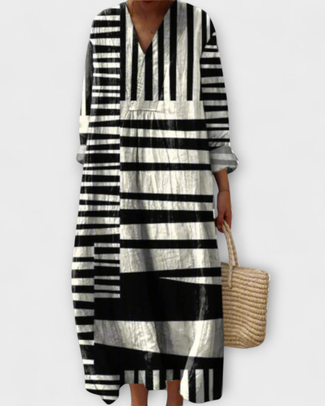 Carin - Stilvolles geometrisches Kleid