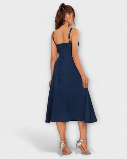 Wilma - Rüschentop Kleid mit Schlitzdetail