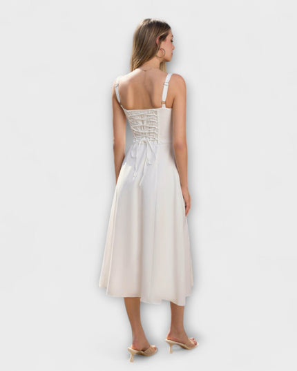 Wilma - Rüschentop Kleid mit Schlitzdetail
