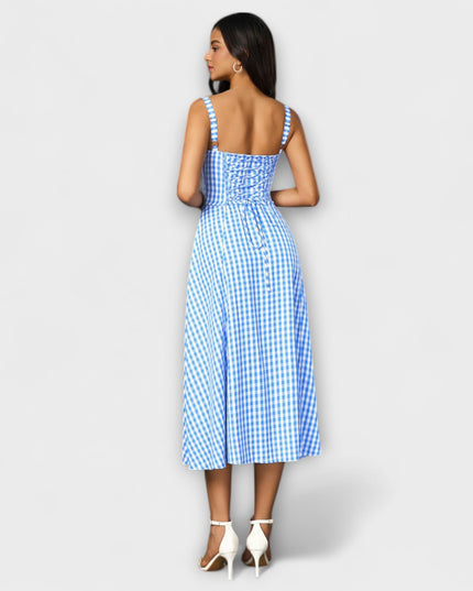 Wilma - Rüschentop Kleid mit Schlitzdetail