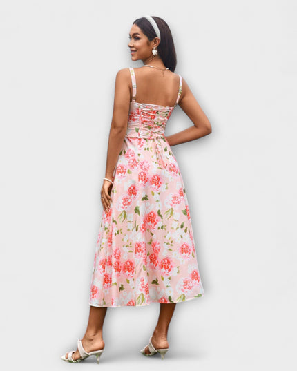 Wilma - Rüschentop Kleid mit Schlitzdetail