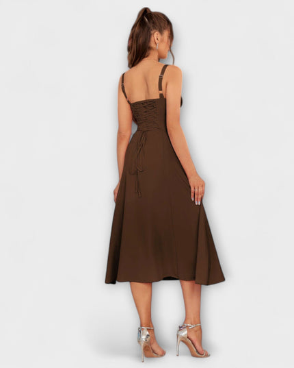 Wilma - Rüschentop Kleid mit Schlitzdetail