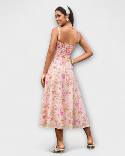 Wilma - Rüschentop Kleid mit Schlitzdetail